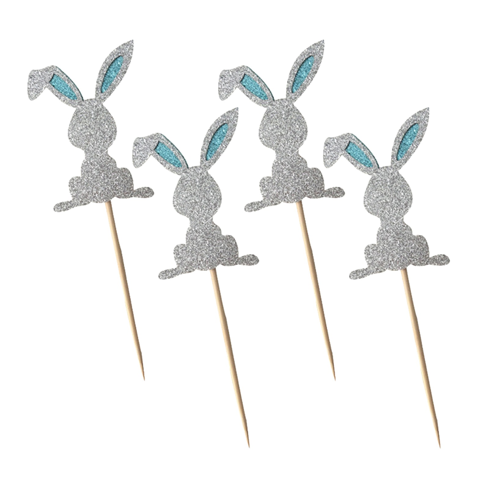 Piwvid Easter Bunny Cake Topper Set Decorations, Vibrant Party Table Decor for Dessert Cupcakes Cakes, Food-Safe Materials for Holiday Baking Celebrations (4/8PCS Options)